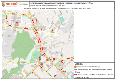 Nova etapa de obra interdita a Rua Castilho França, em Icaraí